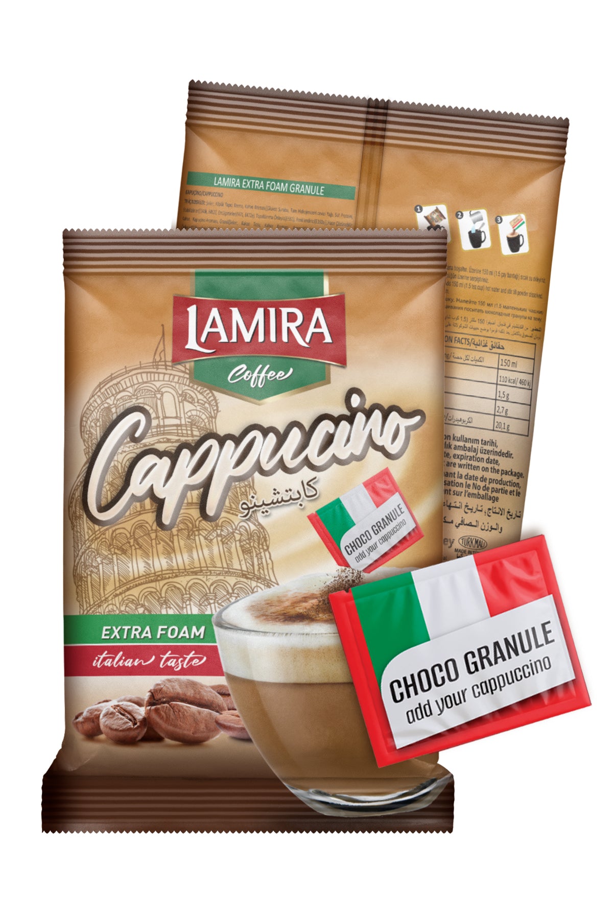 Lamira Cappucino Bol Köpüklü Çikolata Granüllü 25G*20li Poşet