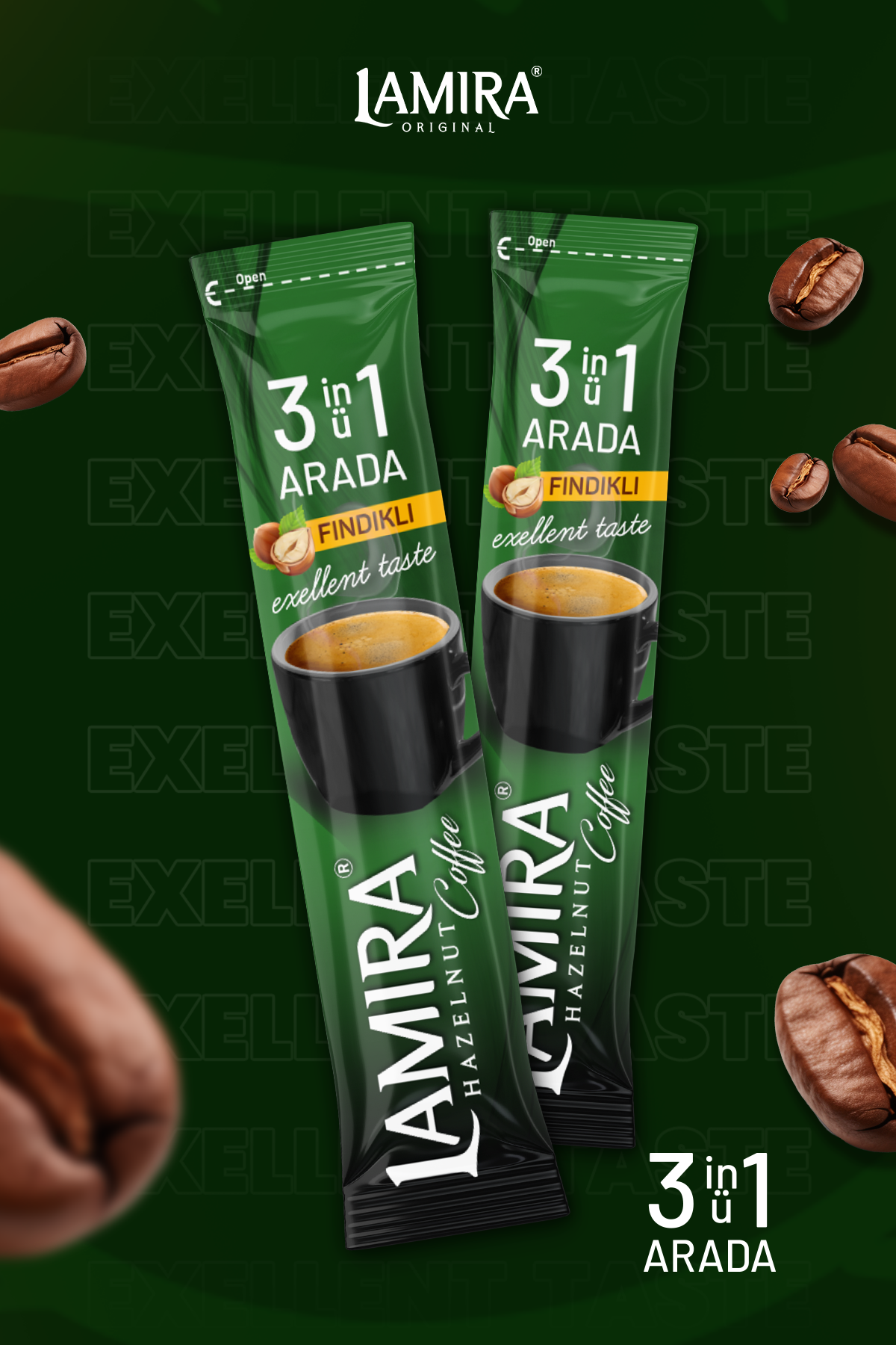 Lamira Fındıklı Kahve 3ü1 Arada 18G*24lü (Poşet)